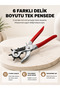 Punching Pliers 6-Headed Multi-Purpose Stainless Steel Ergonomic