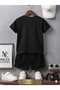 Summer Children's T-Shirt Shorts Unisex (Vertical Three-Line Nice Clothes Printed) - 2