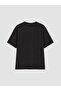 Black Large Size 100% Cotton Women's T-Shirt - 2