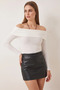 Women's Madonna Collar Camisole Ecru Blouse - 2