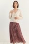 Women's V-Neck Knitwear with Pearl Bow Accessories Cream Cardigan - 6
