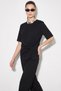 Women's Padded Shoulder Detailed Knot Short Sleeve t Shirt Black - 3