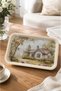 Country Cottage 20X30 cm Decorative Serving Tray – Vintage Presentation Tea and Coffee Tray |   Gift - 2