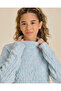 Senior Girls Blue Cable Knit Sweater - 4