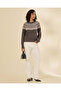 Women Brown Fair Isle Knit Pullover - 2