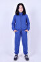 Girl's High Collar Zippered Waist Tie Elastic Leg Sweatpants Set - 4