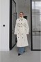 Ecru Attika Belted Long Trench Coat - 3