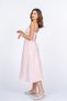 Women's Summer Pink Adjustable Strap Dress with Gipeli Detail on the Back 50418 - 5
