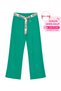 Plus Size Belted High Waist Pocketed Cotton Wide Leg Women's Trousers - 2