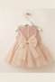 Sweetme Girl's Sequin Embroidery and Tulle Detailed Princess Dress Bronze - 2