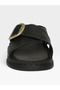 1360 Daily Buckle Poly Sole Comfortable Genuine Leather Slippers - 4