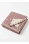 Muslin 2 Layer Sofa Shawl Tv Blanket 130 X 180 cm Shepherd's Stitch Detailed - 4