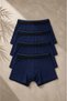 Erkek Regular Lacivert 4'lü Bambu Boxer