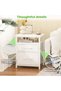Nightstand with 2 Drawers and 1 Open Shelf, Side Table for Living Room and Bedroom - 5