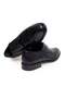 Black Color Lace-Up Genuine Leather Men's Shoes - 2