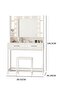 KLNAMAEAAN Makeup Vanity with Multiple Shelves and Drawers White - 5