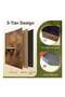 Deal 15-drawer large size Fabric model For inside Home Bed Room Storage Cabinet Brown Color 100cm - 8