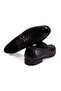 Black Color Laceless Genuine Python Leather Men's Shoes - 3