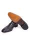 Black Color Laceless Genuine Leather Leather Sole Men's Shoes - 3