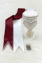 Jewelry Ribbon Set, White Heart Pin, Burgundy White Pearl Bridal Groom Jewelry Belt, 100 Pins, Wedding Henna Night Engagement Wedding Promise Circumcision