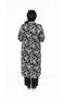 Women's Large Size Crispy Pattern Drawstring Tunic - 6