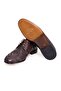 Brown Lace-Up Genuine Leather Sole Men's Shoes - 3