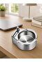 Premium Lighter Ashtray Stainless Metal Round Design - 3
