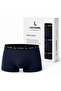 Men's Lycra Cotton Breathable Combed Cotton 6-Piece Boxers - Navy Blue & Black - 2