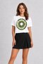 Macro Kiwi Cross-Section T-Shirt - White - 3