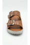 Tan Women's Genuine Leather Slippers 660.556 - 3