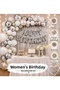 50 Pieces Balloon Happy Birthday Foil Set White Silver Birthday Decoration Set 50 Balloons Happy Birthday Foil Lettering Silver Wall Curtain Balloon Chain Balloon Party Birthday Decoration Set - 5