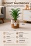 Jute Wicker Multi-Purpose Decorative Organizer Flower Pot Basket Garden Organizer Basket Width 15 Length 15 cm - 3
