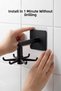 360 Degree Rotating Kitchen Bathroom Hanger Adhesive No-Punching 6-Hook under Cabinet and Wall Hanger - 4