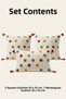 Bohemian Confetti Decorative Punch Embroidered 3-Piece Set of 2 Square and 1 Rectangular Throw Pillow Covers