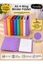Pink A5 4-Ring Binder Hobby Set – 50 Mini Colored Envelopes and 50 A5 Colored Papers – 8 Color Options - 2