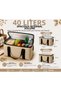 40 Liters Thermal Ice Cooler Bag Foldable Cold Hot Protector for Picnic Camping Beach and Journey