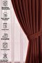 Tile Velvet Textured Background Curtain Single Panel 1/2.5 Medium Pleat Plain Simple Suitable for Any Room - 5