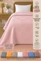 100% Cotton Square Patterned Pique Single Size 160X230 cm – Breathable Soft Textured Four-Season Pique