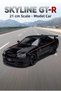 Hobbiez Licensed Nissan Skyline Gt-R Model Diecast Car 1/24 Scale Metal Vehicle with Stand