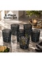 200 ml Smoked Unbreakable Glass-Looking Stone Patterned Polycarbonate Water and Cold Drink Cup