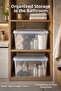 15 Liter Transparent Toy Box, Lockable Lid, Kids' Room Organizer, Stationery Organizer - 3