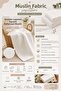 Muslin Coverlet and Muslin Blanket 3-Piece Set - 3