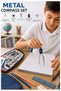 Metal Compass Set 8 Pieces 1 Maped 197514 Professional Compass Drawing Project Mathematics Geometry Architect Engineering - 2