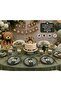 Green Party Set Birthday Decoration |   8 16 24 People |   Plate + Glass Set |   Birthday Table Decoration - 4
