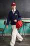 Navy Blue Boy's Stand Collar Zippered Embroidered Thick Non-Embossed Knitted Sweatshirt Tkdaw27Sw00012 - 2