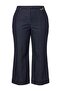 Navy Blue High Waist Wide Leg Accessory Detailed Plus Size Woven Trousers Tbbaw27Ar00010 - 5