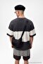 Antrasit Oversize/Geniş Kesim Renk Bloklu Dokulu T-Shirt TMNSS25TS00065 - 7