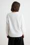 Ekru Kaplan Baskılı Oversize/Geniş Kesim İnce Örme Sweatshirt TWOAW27SW00189 - 4