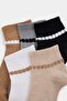 Black-Multicolor 5-Piece Plain Jacquard Knitted Socks Thmaw27Co00002 - 2