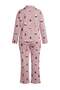 Çok Renkli %100 Pamuklu Ayıcık ve Çizgi Desenli Gömlek Yaka Örme Pijama Takımı TBBAW27AI00010 - 9